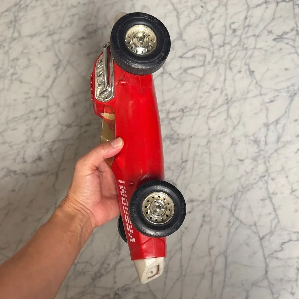 VTG 1963 Mattel Toymakers Vrroom No 3 Red Friction Motor Toy Race Car 14